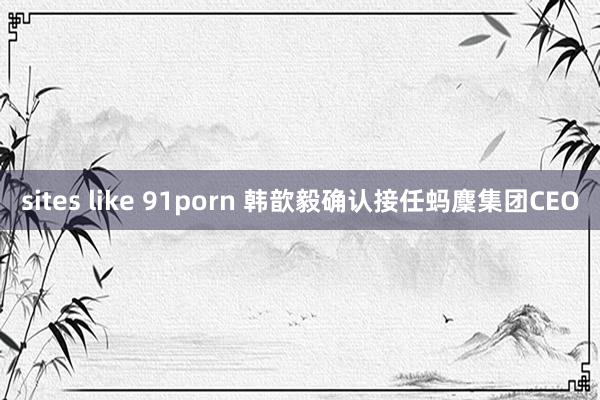 sites like 91porn 韩歆毅确认接任蚂麇集团CEO