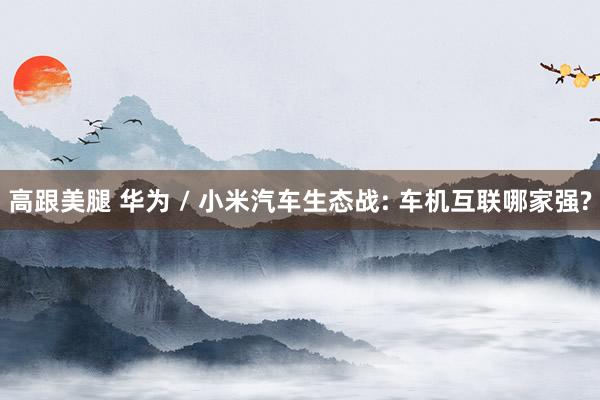 高跟美腿 华为 / 小米汽车生态战: 车机互联哪家强?